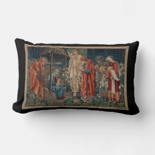 The Adoration of the Magi (by Edward Burne-Jones) Lumbar Pillow