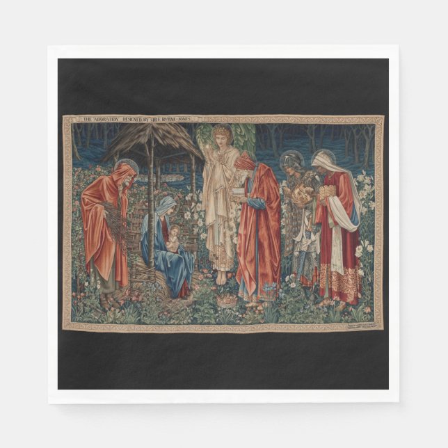 The Adoration of the Magi (by Edward Burne-Jones) Napkins (Front)