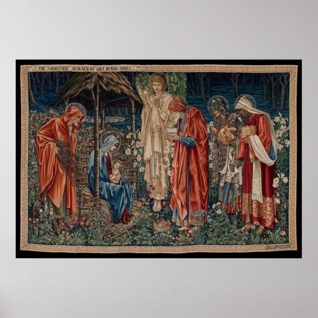 The Adoration of the Magi (by Edward Burne-Jones) Poster (Front)