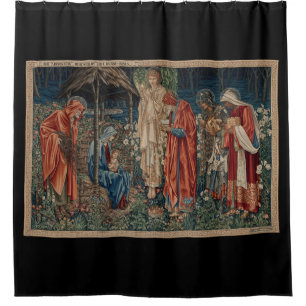 The Adoration of the Magi (by Edward Burne-Jones) Shower Curtain