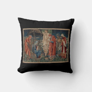 The Adoration of the Magi (by Edward Burne-Jones) Throw Pillow