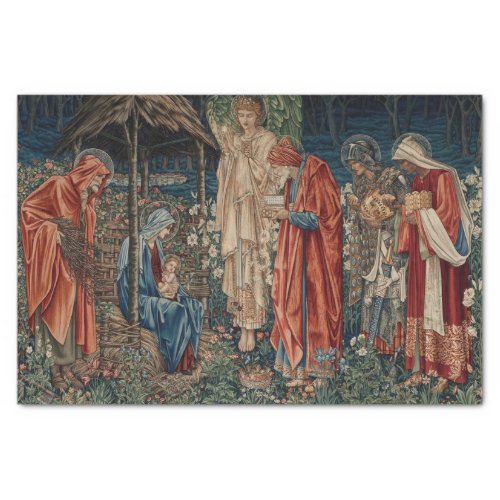 The Adoration of the Magi by Edward Burne_Jones Tissue Paper