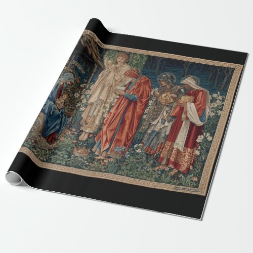 The Adoration of the Magi by Edward Burne_Jones Wrapping Paper