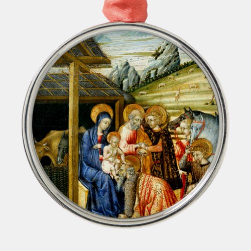 The Adoration of the Magi by Giovanni di Paolo Metal Ornament