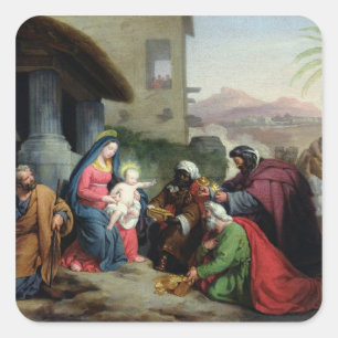 The Adoration of the Magi, c.1833-36 Square Sticker