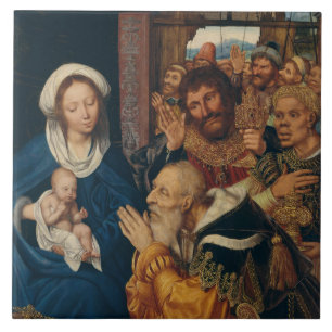 The Adoration of The Magi Painting Ceramic Tile