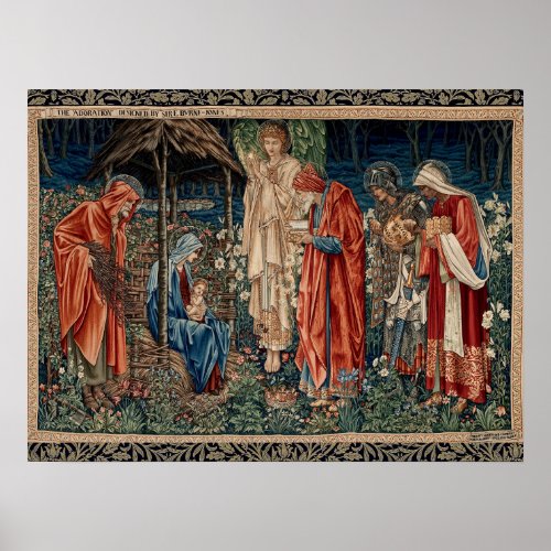 THE ADORATION OF THE MAGI TAPESTRY DECOUPAGE PRINT