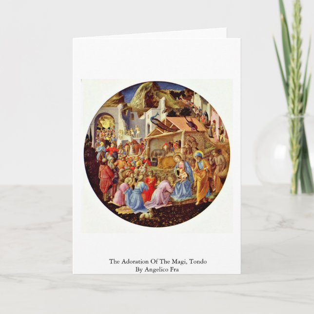 The Adoration Of The Magi, Tondo By Angelico Fra Card (Front)