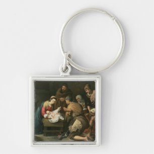 The Adoration of the Shepherds, c.1650 Keychain