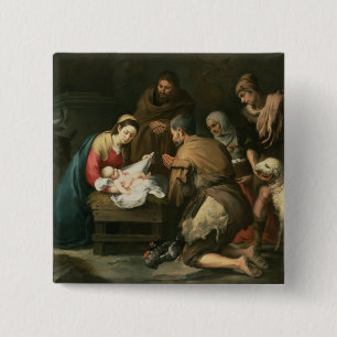 The Adoration of the Shepherds, c.1650 Pinback Button
