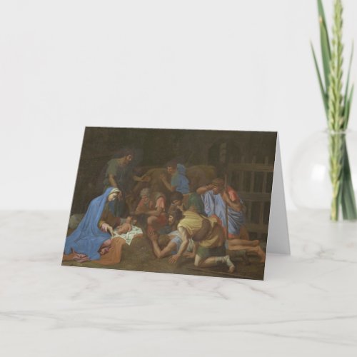 The Adoration of the Shepherds circa 1653 Holiday Card