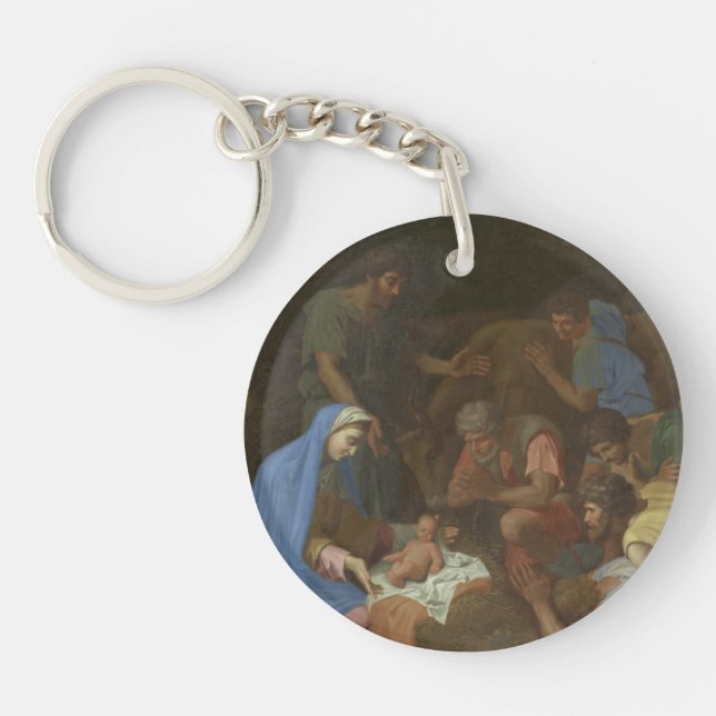 The Adoration of the Shepherds circa 1653 Keychain (Front)