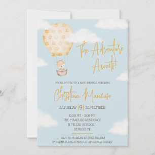 The Adventure Awaits! Gender Neutral Baby Shower Invitation