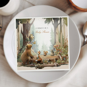 The Adventure Awaits Woodland Baby Shower Napkins