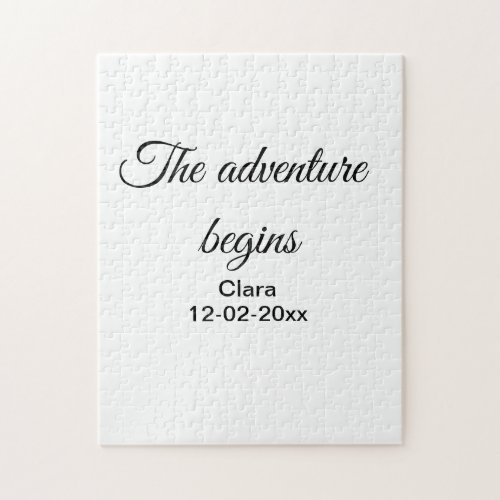 The adventure begins add name date year place jigsaw puzzle