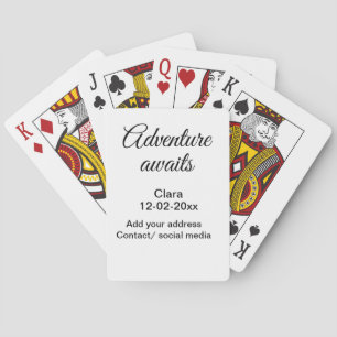 The adventure begins add name date year place poker cards