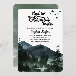 The Adventure Begins Baby Shower Invitation