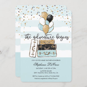 The Adventure Begins Baby Shower Invitation