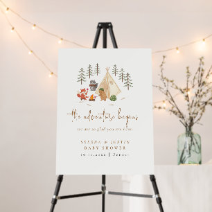 The Adventure Begins Baby Shower Welcome Sign