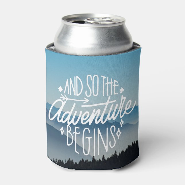 The Adventure Begins Can Cooler (Can Front)