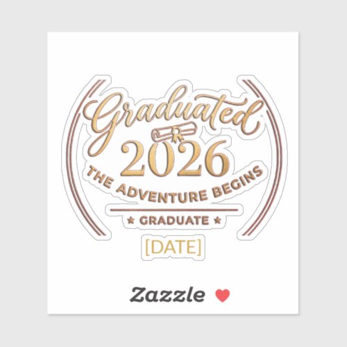 The Adventure Begins / Class of 2026 Sticker