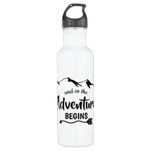 The Adventure Begins Cool  Stainless Steel Water Bottle