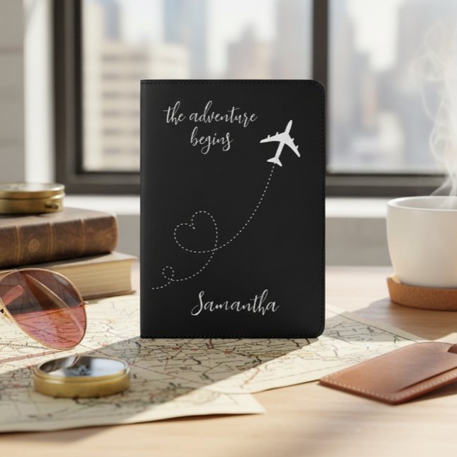 The Adventure Begins Customized name  Passport Holder (Creator Uploaded)