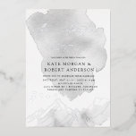 The Adventure Begins Elegant Wedding Foil Invitation<br><div class="desc">Charming nature collection features stencil foliage and flowers that are wonderfully combined with watercolor backgrounds in blue and gray or mountain illustrations. You can mix and match the collection to suit your needs. It is minimalist and modern in layout perfect for year round weddings. This invitation calls you to celebrate...</div>