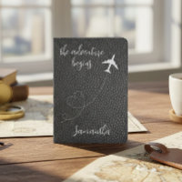 The Adventure Begins Faux Leather