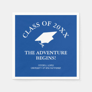 The Adventure Begins Graduation Napkins