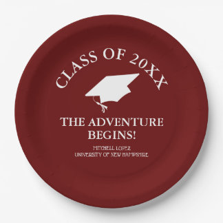 The Adventure Begins Graduation Paper Plates