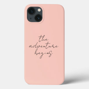 The Adventure Begins Minimalistic Calligraphy iPhone 13 Case