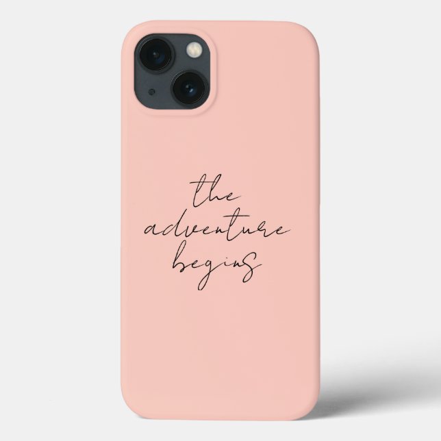 The Adventure Begins Minimalistic Calligraphy  Case-Mate iPhone Case (Back)