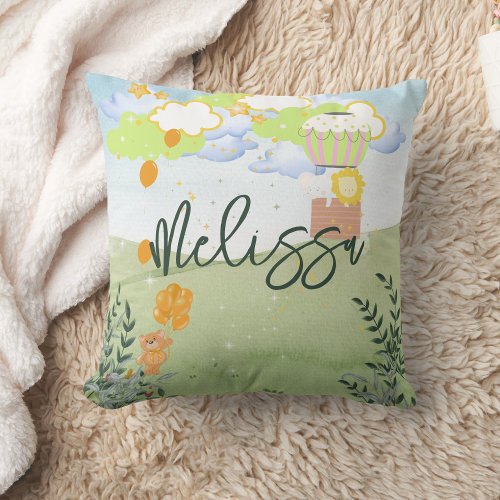 The Adventure Begins Personalize Throw Pillow