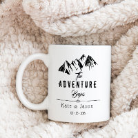 The Adventure Begins | Rustic Wedding Mug