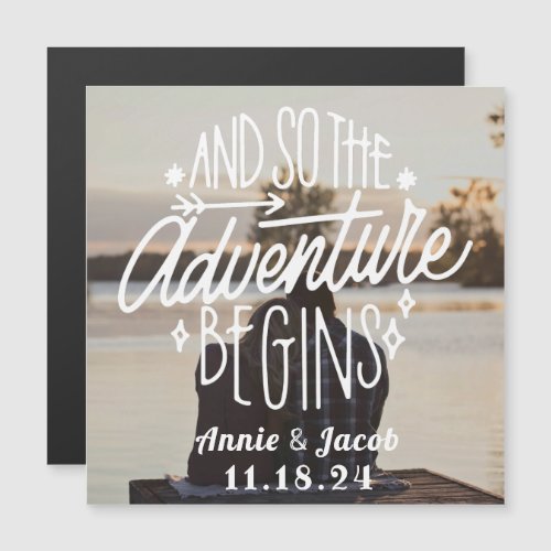 The Adventure Begins Save the Date Magnetic Invitation