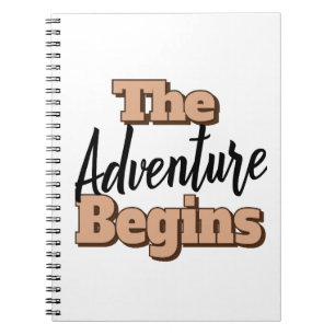 The Adventure Begins Spiral Photo Notebook