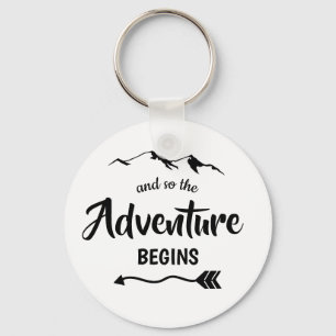 The Adventure Begins Trendy Keychain