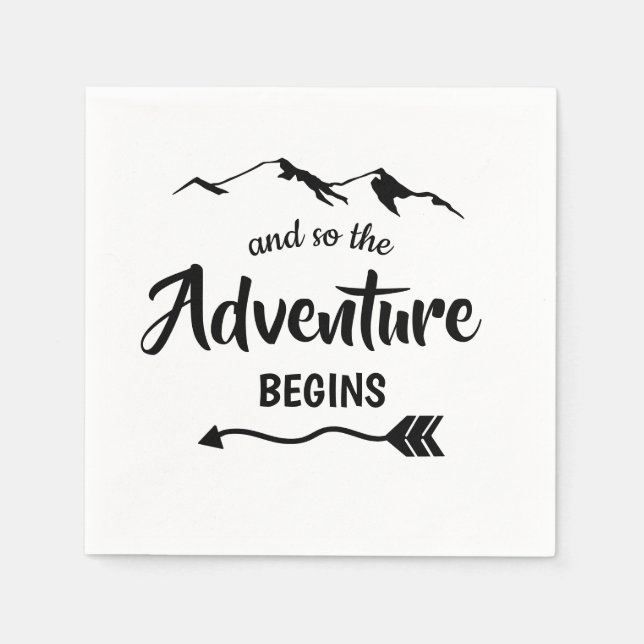 The Adventure Begins Trendy Napkins (Front)