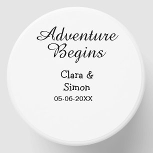 The adventure begins wedding couple name datsimple mini candle favors