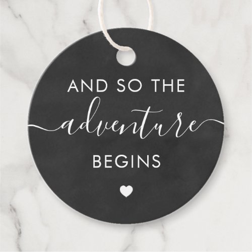 The Adventure Begins Wedding Welcome Gift Tag Favor Tags