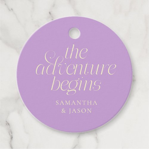 The Adventure Begins Wisteria Wedding  Favor Tags