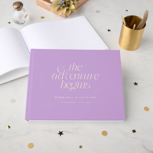 The Adventure Begins Wisteria Wedding Guest Book