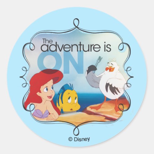 The Adventure Is On Classic Round Sticker