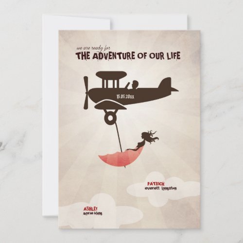 The Adventure of Our Life Wedding Invitation