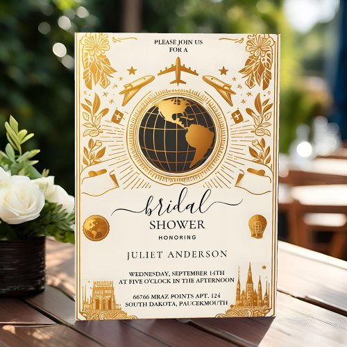 The Adventure Passport Boarding Pass Bridal Shower Invitation