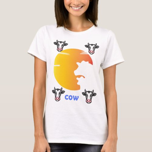 The adventure t_shirt design cow