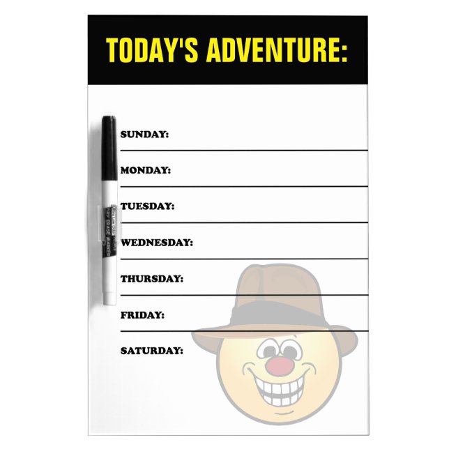 The Adventurer: Treasure Hunter Dry Erase Board (Front)