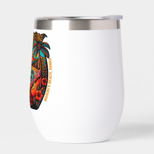 The Adventurer's Mug: Your Beachside Companion for Thermal Wine Tumbler (Left)