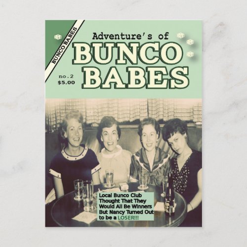 The Adventures of Bunco Babes Edition 2 Invitation Postcard